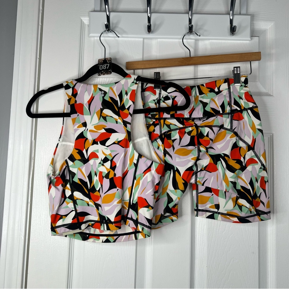 Sz XS Sweaty Betty Power Biker Shorts and Top Set NWT $126 MSRP - Picture 12 of 16